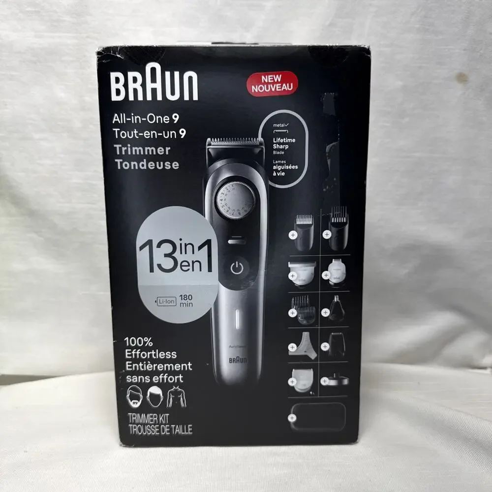 Braun All-in-One Men's Shaving Kit Series 9 9440, 13-in-1 Beard, Face, Nose, Ear